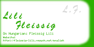 lili fleissig business card